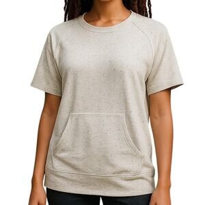 Mono B Speckled Pocket Sweatshirt Tee – Size L